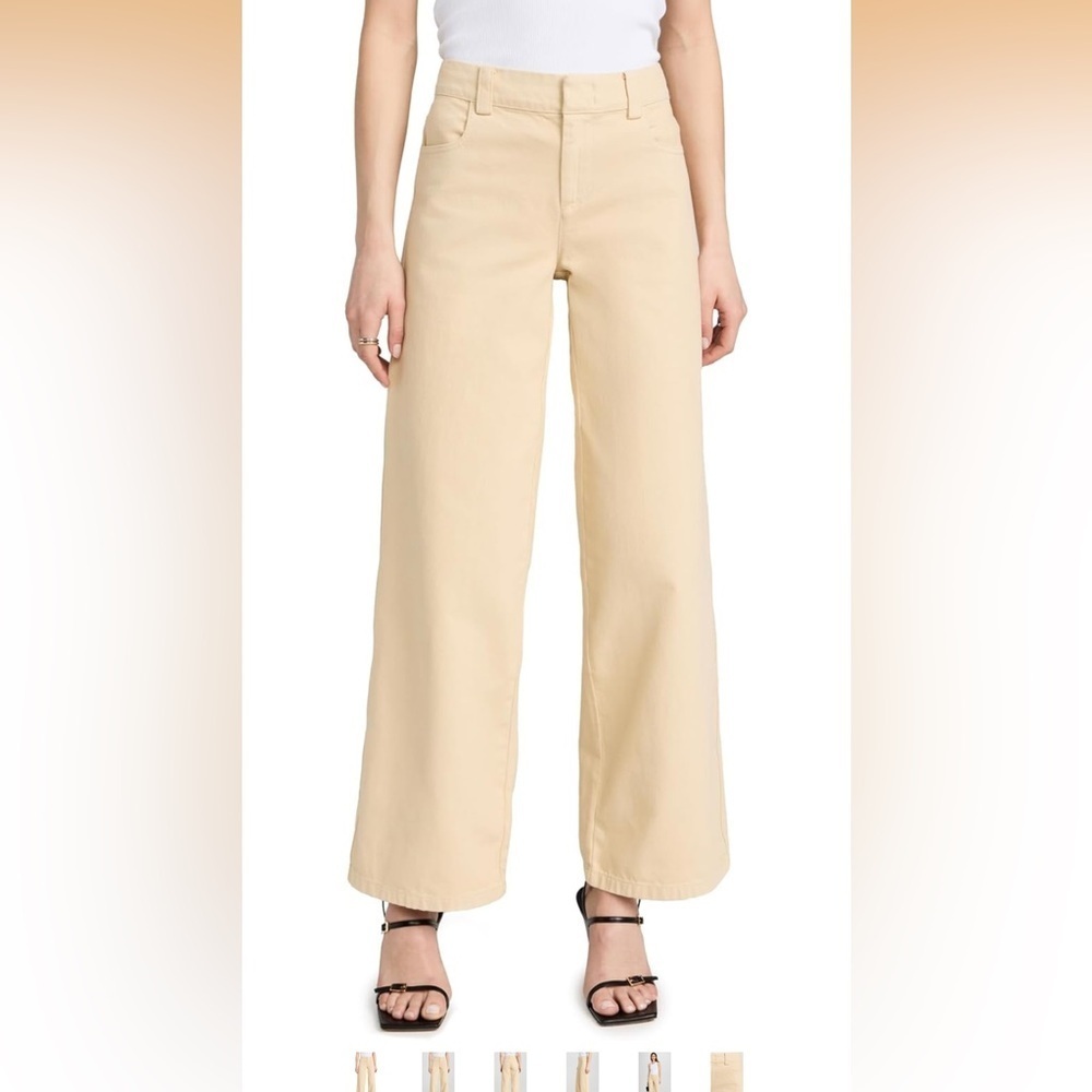 Vince Utility Crop Wide leg Pants trousers khaki beige sand twill